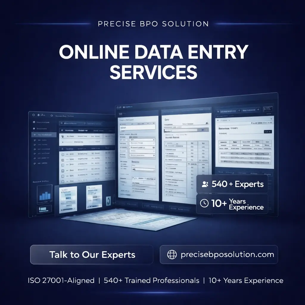 Illustration of Online Data Entry & Digital Processing Services We Handle